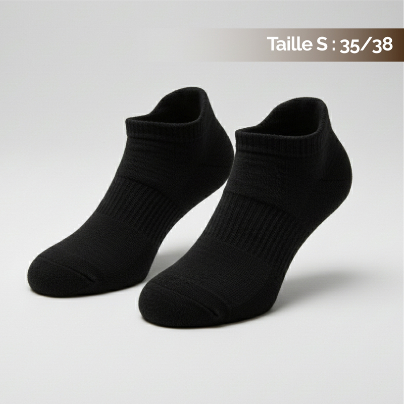 Lot de 4 paires de chaussettes antidérapantes - S - Noir