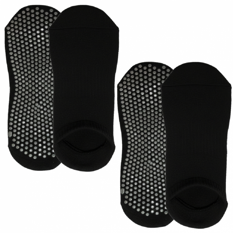 Lot de 2 paires de chaussettes antidérapantes - M - Noir