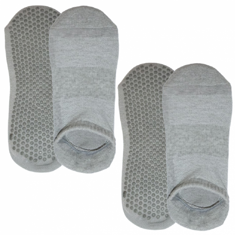 Lot de 2 paires de chaussettes antidérapantes - M - Gris