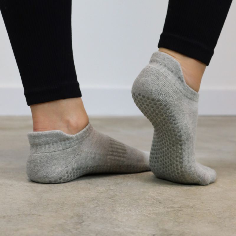 Lot de 4 paires de chaussettes antidérapantes - S - Gris