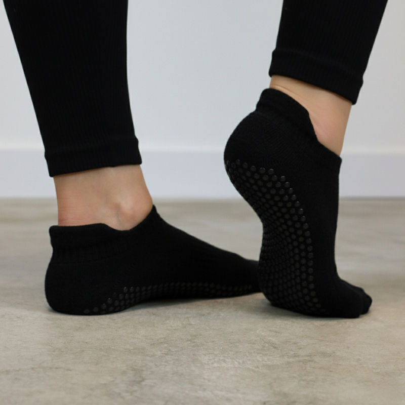 Lot de 4 paires de chaussettes antidérapantes - L - Noir