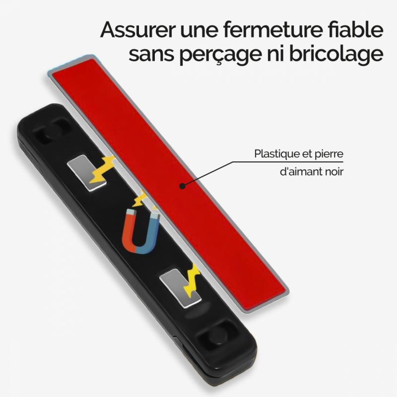 Lot de 12 aimants magnétiques pour moustiquaire - Noir