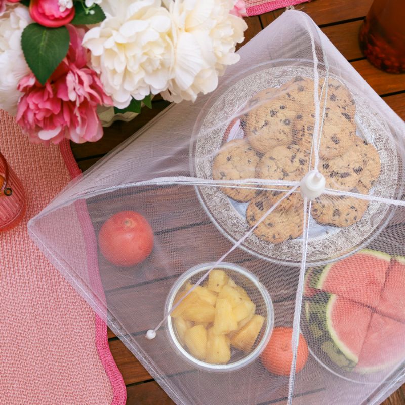 Lot de 2 cloches alimentaires pliables - 44 x 44 cm