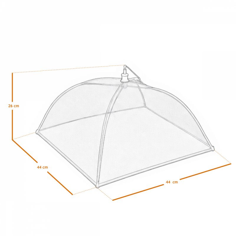 Lot de 2 cloches alimentaires pliables - 44 x 44 cm