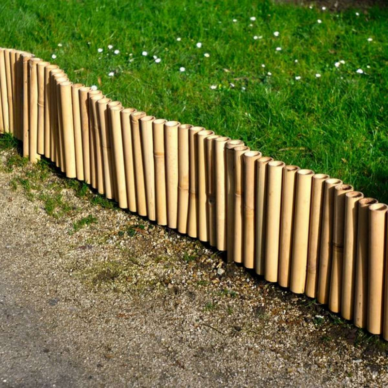 Bordure à planter en bambou clair - 100 x 20 cm