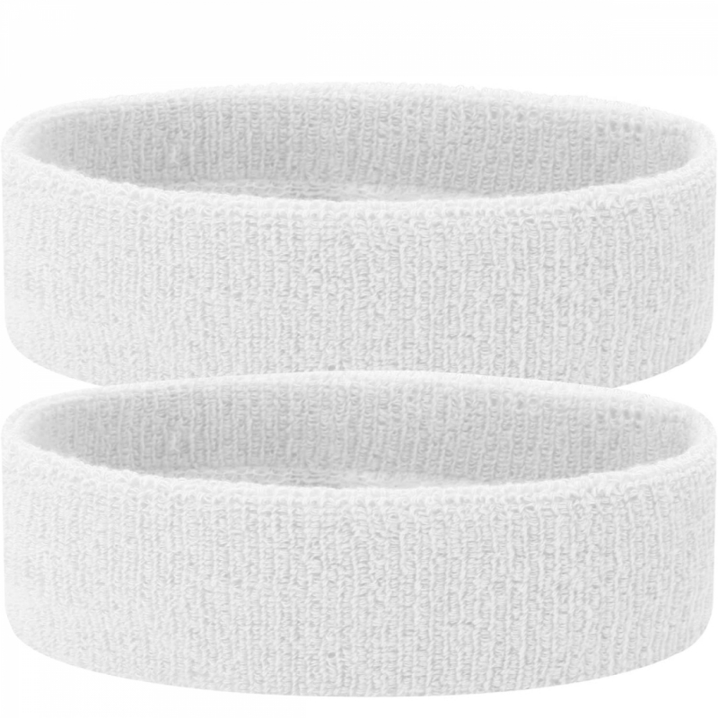 Lot de 2 bandeaux de sport - Blanc