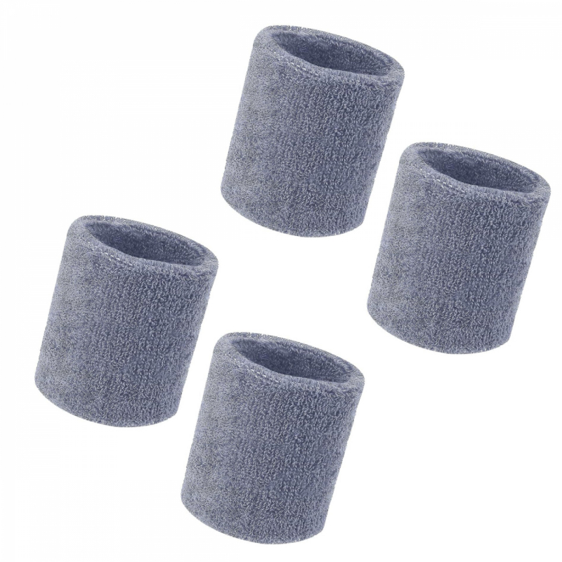 Lot de 4 poignets de sport - Gris
