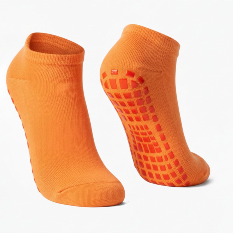Lot de 4 paires de chaussettes antidérapantes - Enfant - S - Orange