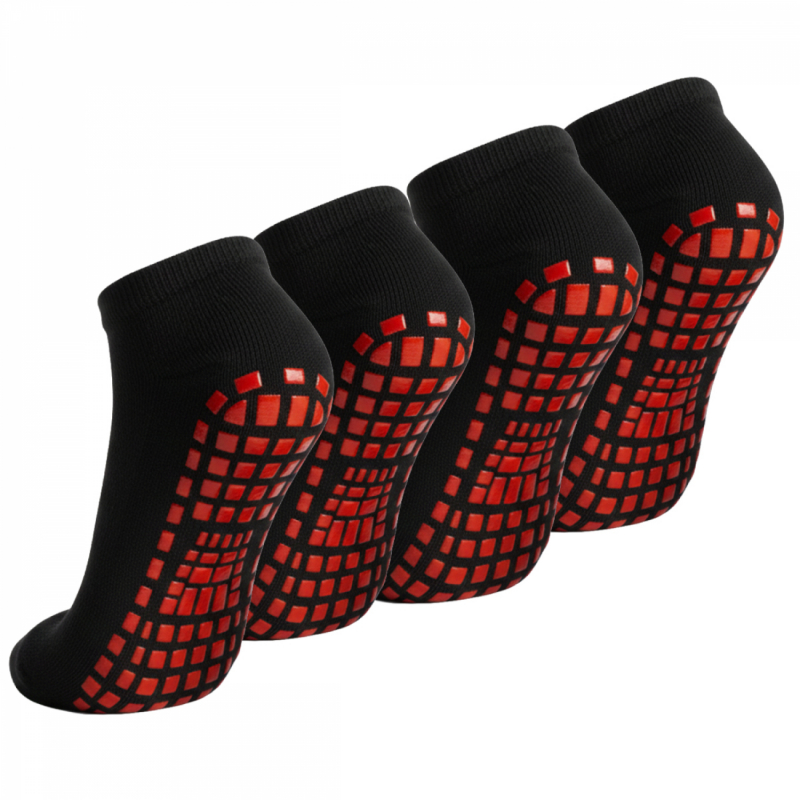Lot de 4 paires de chaussettes antidérapantes - Enfant - S - Noir