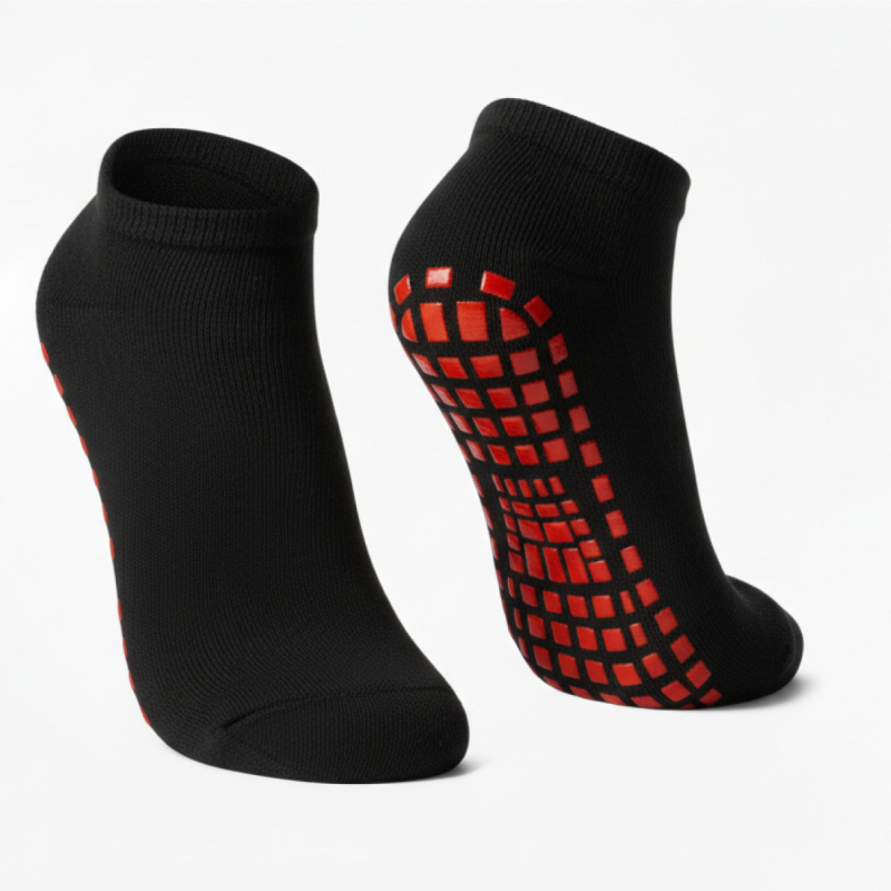 Lot de 8 paires de chaussettes antidérapantes - Enfant - M - Gris et noir