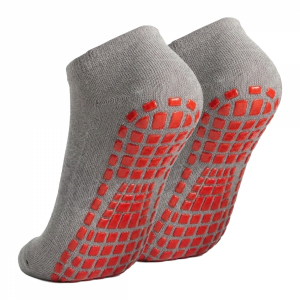 Lot de 2 paires de chaussettes antidérapantes - Enfant - S - Gris