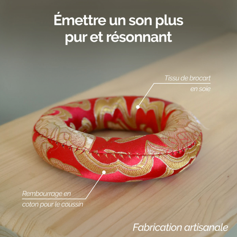Kit de bol chantant tibétain - Diam 10 cm - Rouge