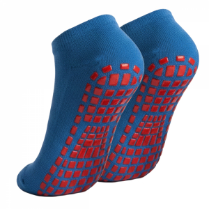Lot de 2 paires de chaussettes antidérapantes - Enfant - M - Bleu