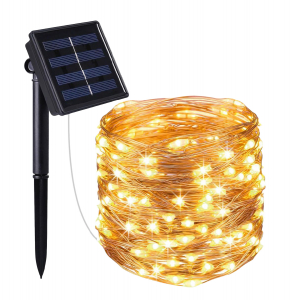 Guirlande lumineuse solaire LED - 7 m - Blanc chaud