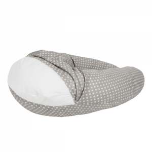 Housse pour coussin d'allaitement - 170 cm - Gris pois