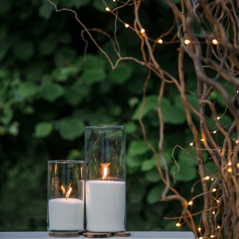 Lot de 4 guirlandes lumineuses solaires LED - 12 m - Blanc chaud