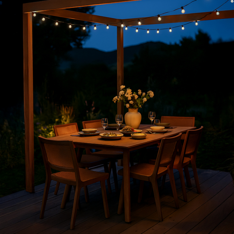 Guirlande lumineuse solaire LED - Ø 2.2 cm - 12 m - Blanc froid