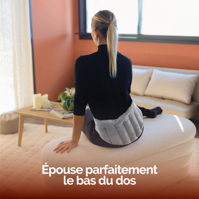 Ceinture chauffante pour lombaires - Gris clair