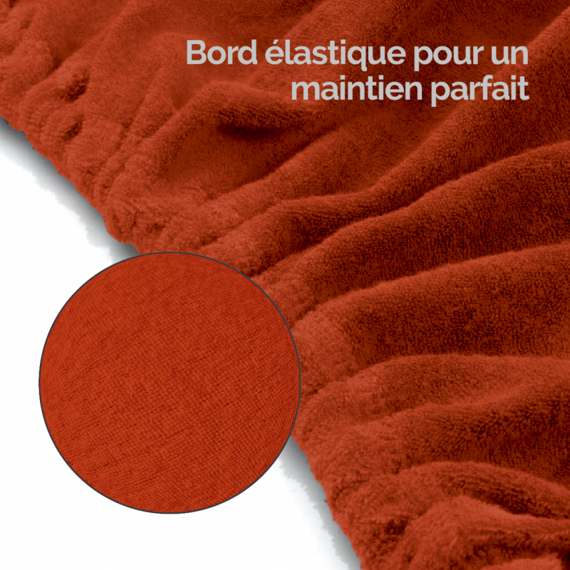 Drap-housse pour table de massage - Éponge - Terracotta