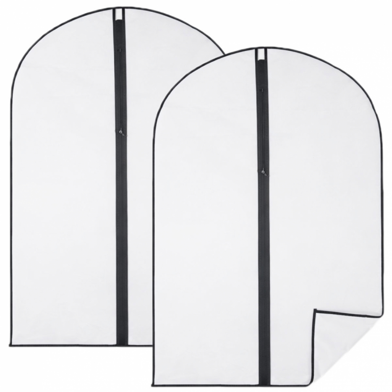 Lot de 2 housses pour vêtements - 60 x 100 cm - Transparent