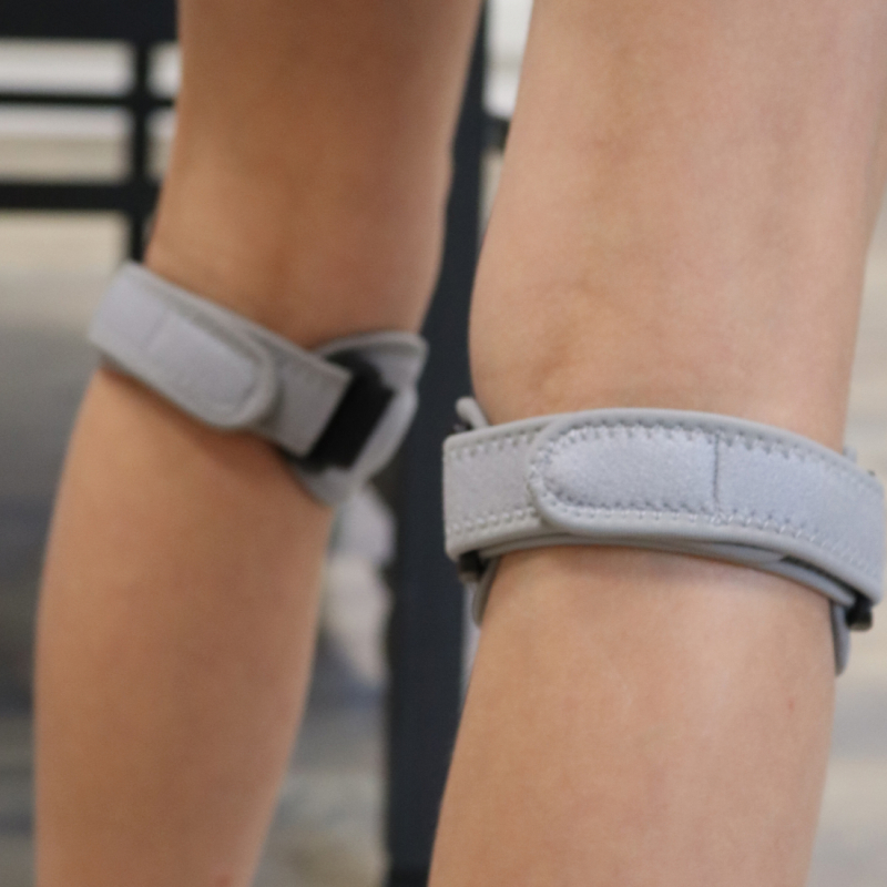 Lot de 2 sangles de soutien pour genoux - Gris