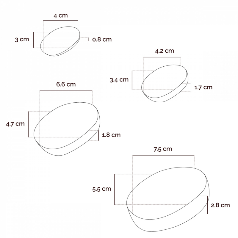 Lot de 20 pierres chaudes - Pierres Zen