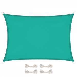 Voile d'ombrage rectangulaire - 3 x 5 m - Turquoise