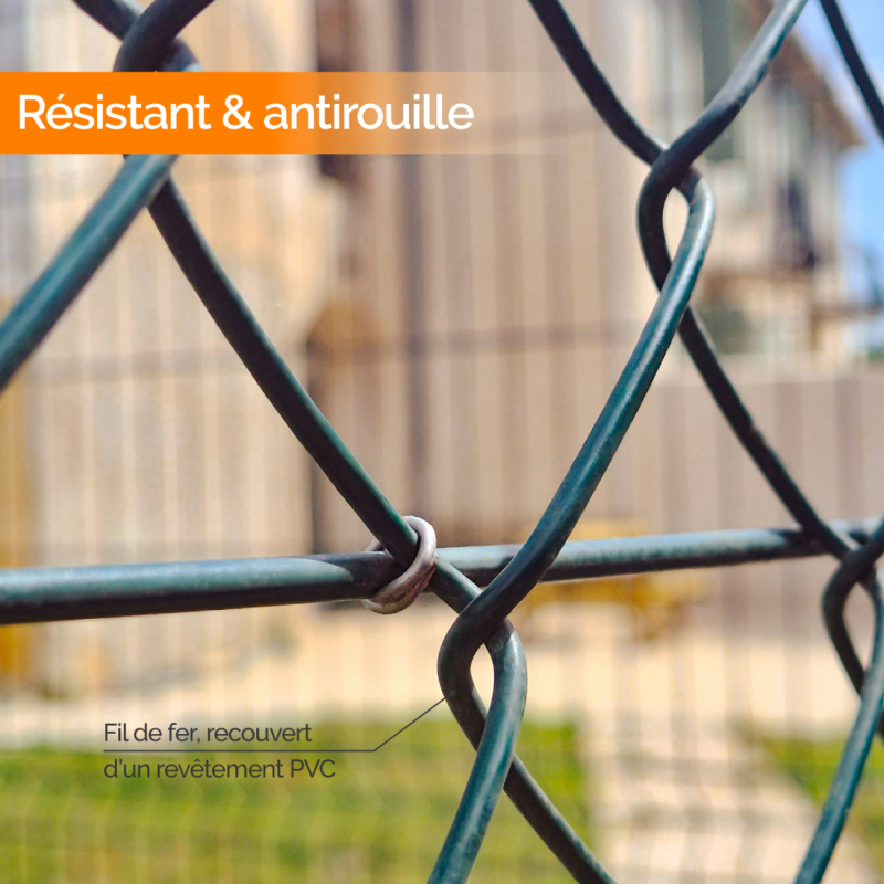 Grillage simple torsion - 20 m x 1,5 m - Vert