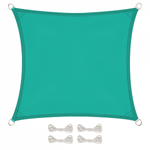 Voile d'ombrage carré - 3 x 3 m - Turquoise