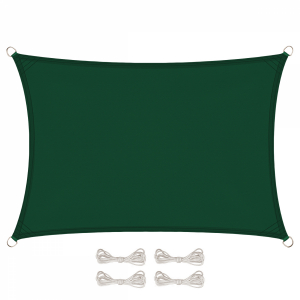 Voile d'ombrage rectangulaire - 4 x 5 m - Vert foncé
