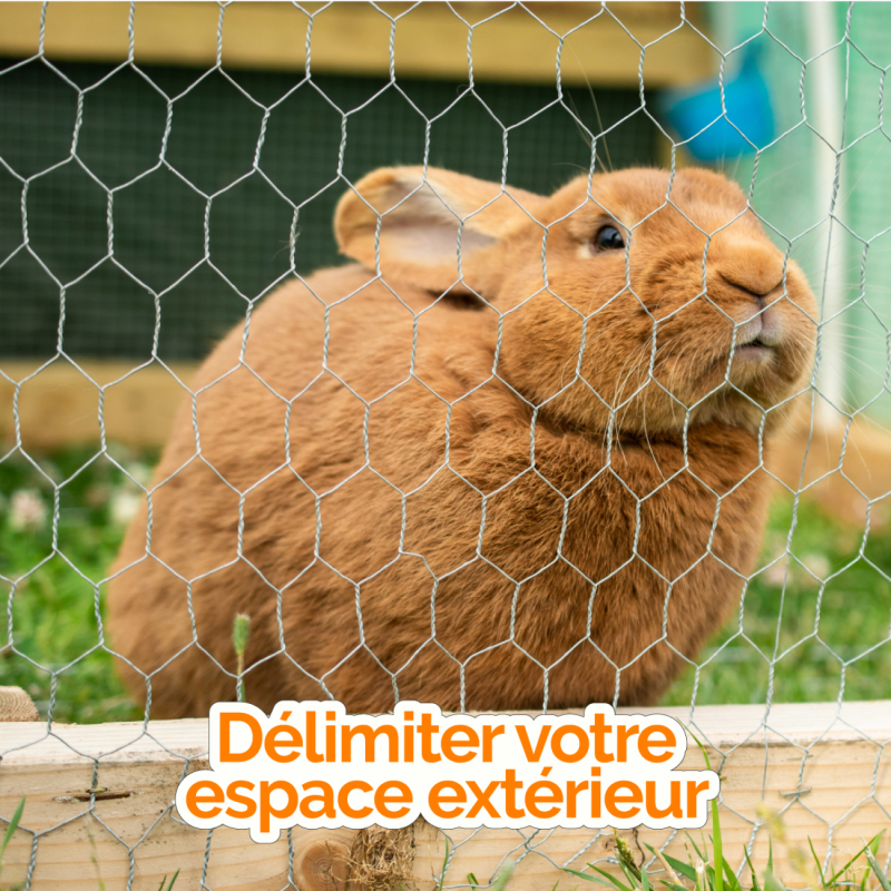 Grillage triple torsion - Maille 25 mm - 25 m x 1 m - Gris