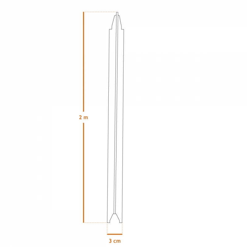 Lot de 2 piquets de fixation en T pour grillage - 2 m - Vert