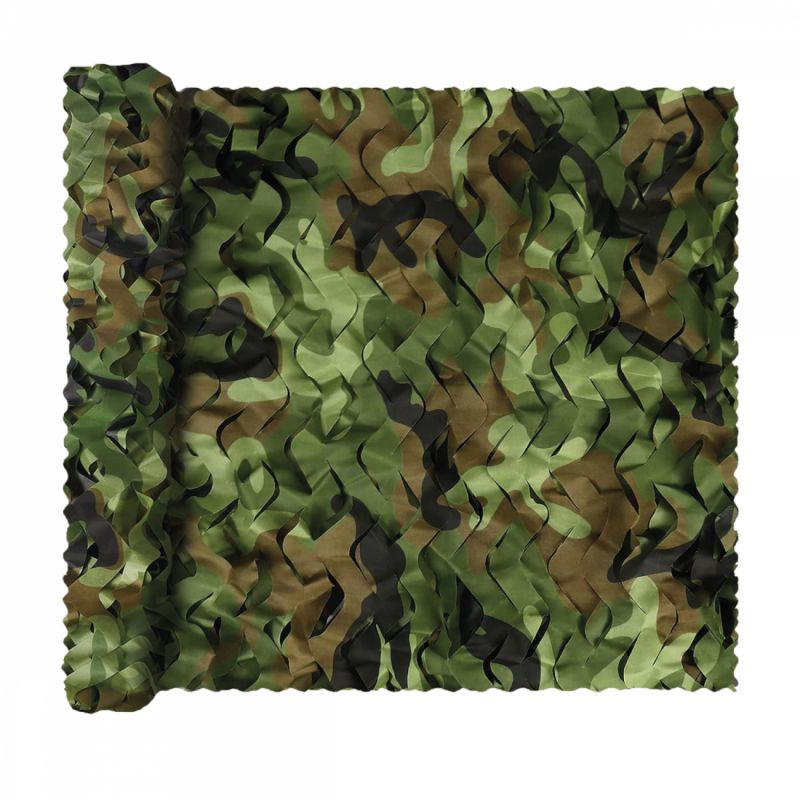 Voile d'ombrage camouflage rectangulaire - 3 x 5 m - Vert armée