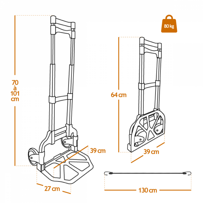 Diable pliable - Noir