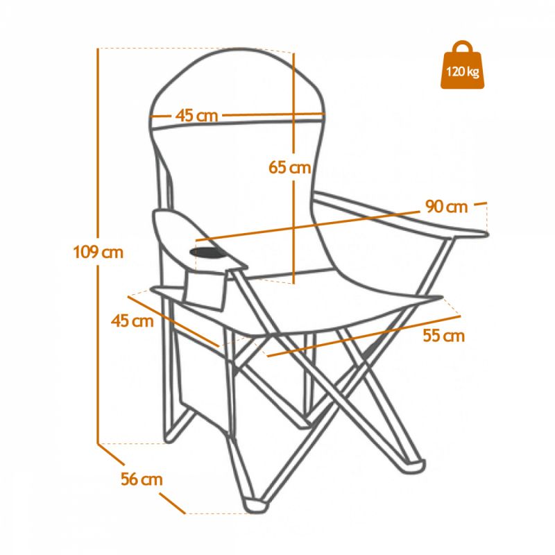 Chaise de camping pliable - Vert
