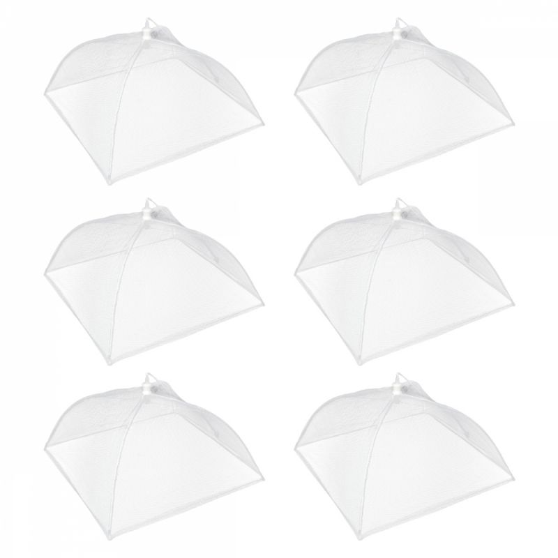 Lot de 6 cloches alimentaires pliables - 44 x 44 cm