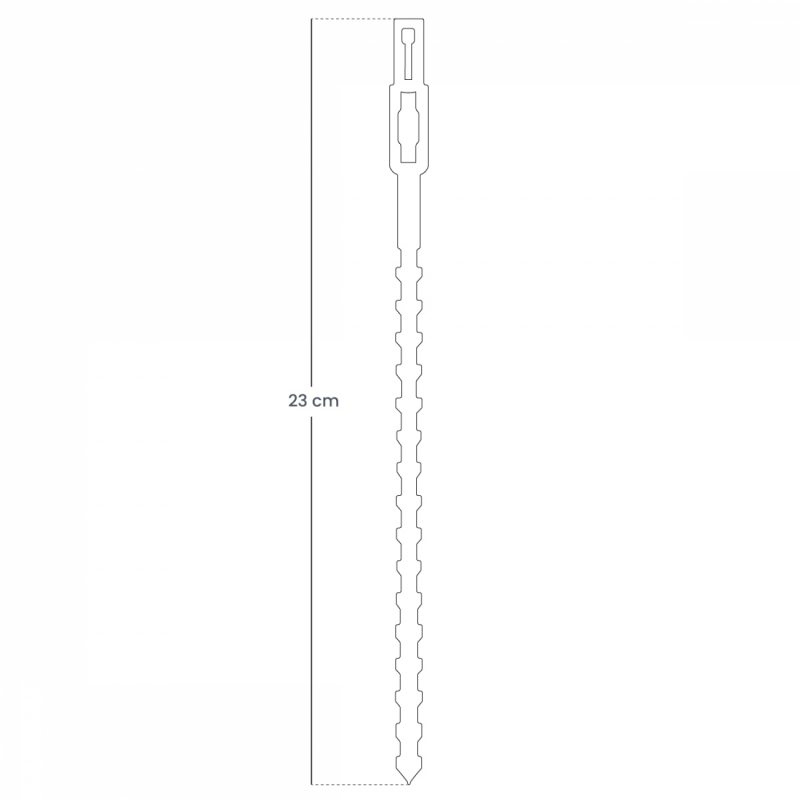 Lot de 600 attaches crantées pour plantes - 23 cm - Vert