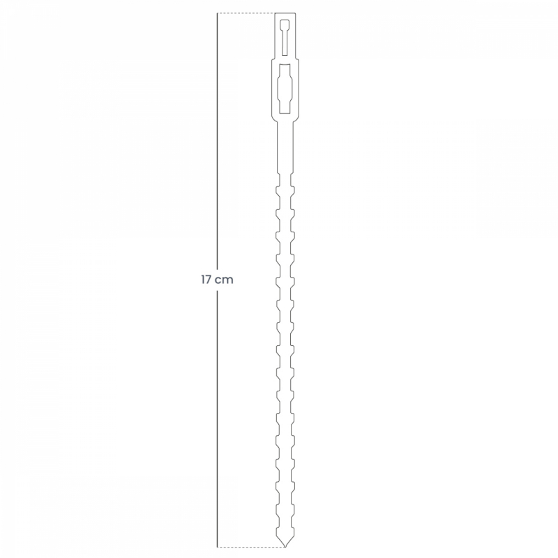 Lot de 400 attaches crantées pour plantes - 17 cm - Vert