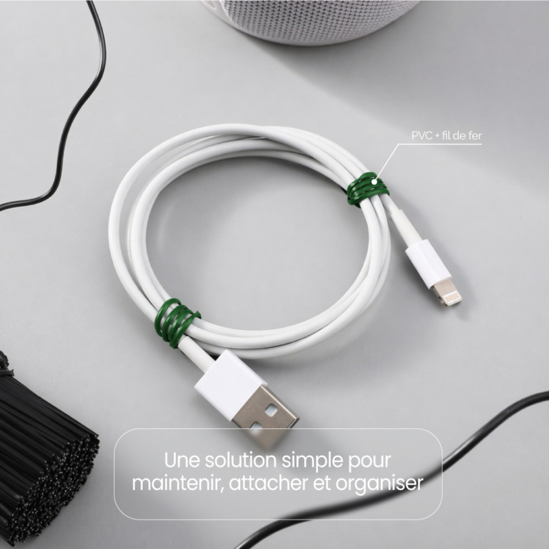 Lot de 600 attaches de torsion - Vert