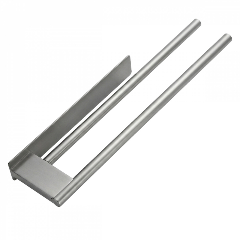 Porte serviettes adhésif - 2 barres - Chrome
