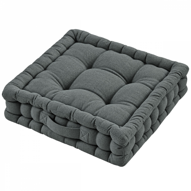 Coussin de sol - 45 x 45 cm - Gris foncé