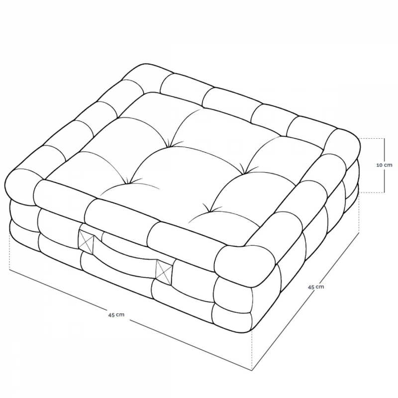 Coussin de sol - 45 x 45 cm - Beige