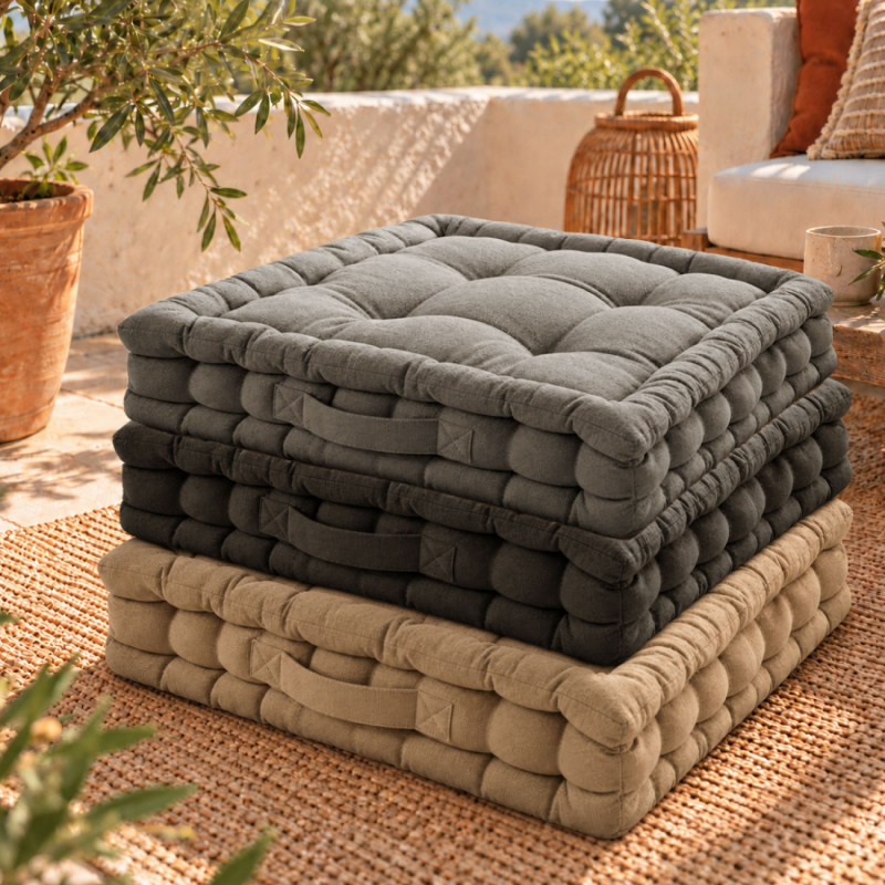 Coussin de sol - 45 x 45 cm - Beige