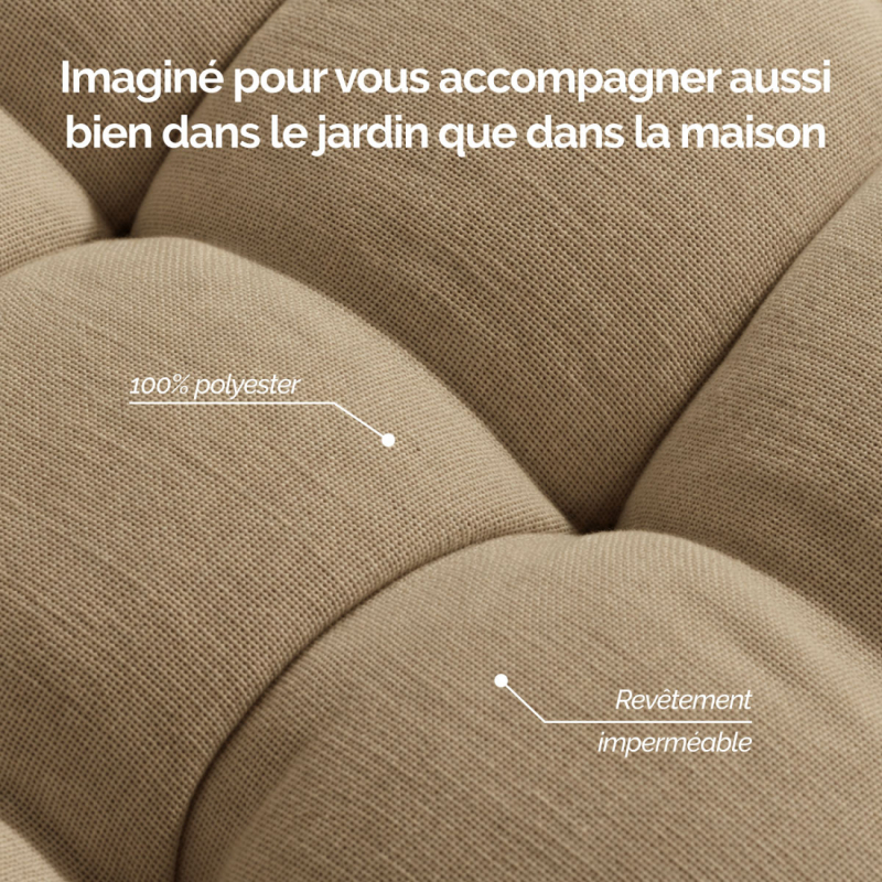 Coussin de sol - 45 x 45 cm - Beige