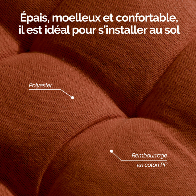 Matelas de sol - 60 x 120 cm - Terracotta