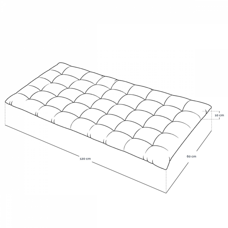 Matelas de sol - 60 x 120 cm - Terracotta