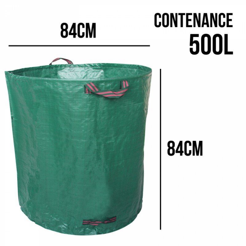 Lot de 3 sacs à déchets - 500 L