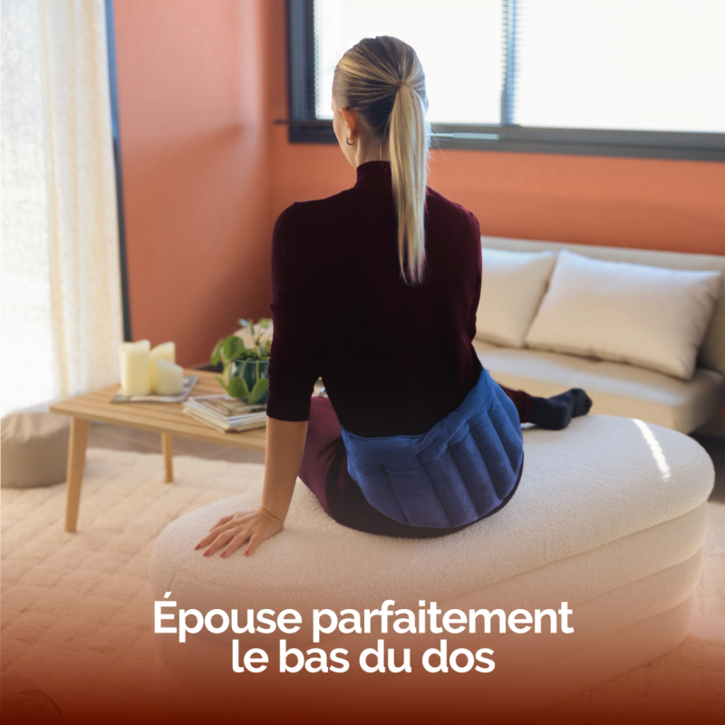 Ceinture chauffante pour lombaires - Bleu