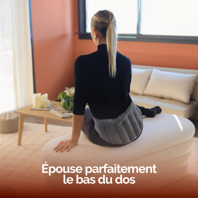 Ceinture chauffante pour lombaires - Gris