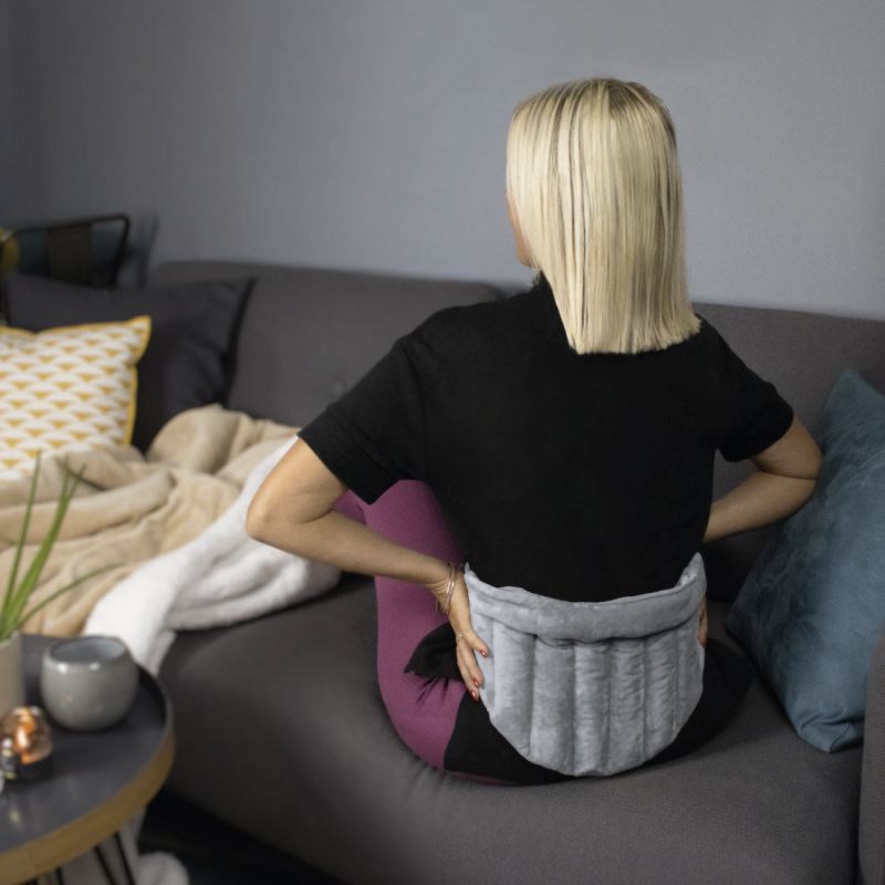 Ceinture chauffante pour lombaires - Gris